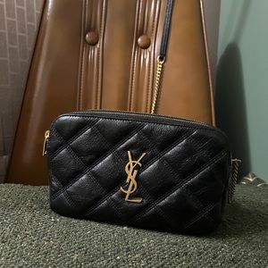 Saint Laurent Becky Double Zip Pouch Crossbody